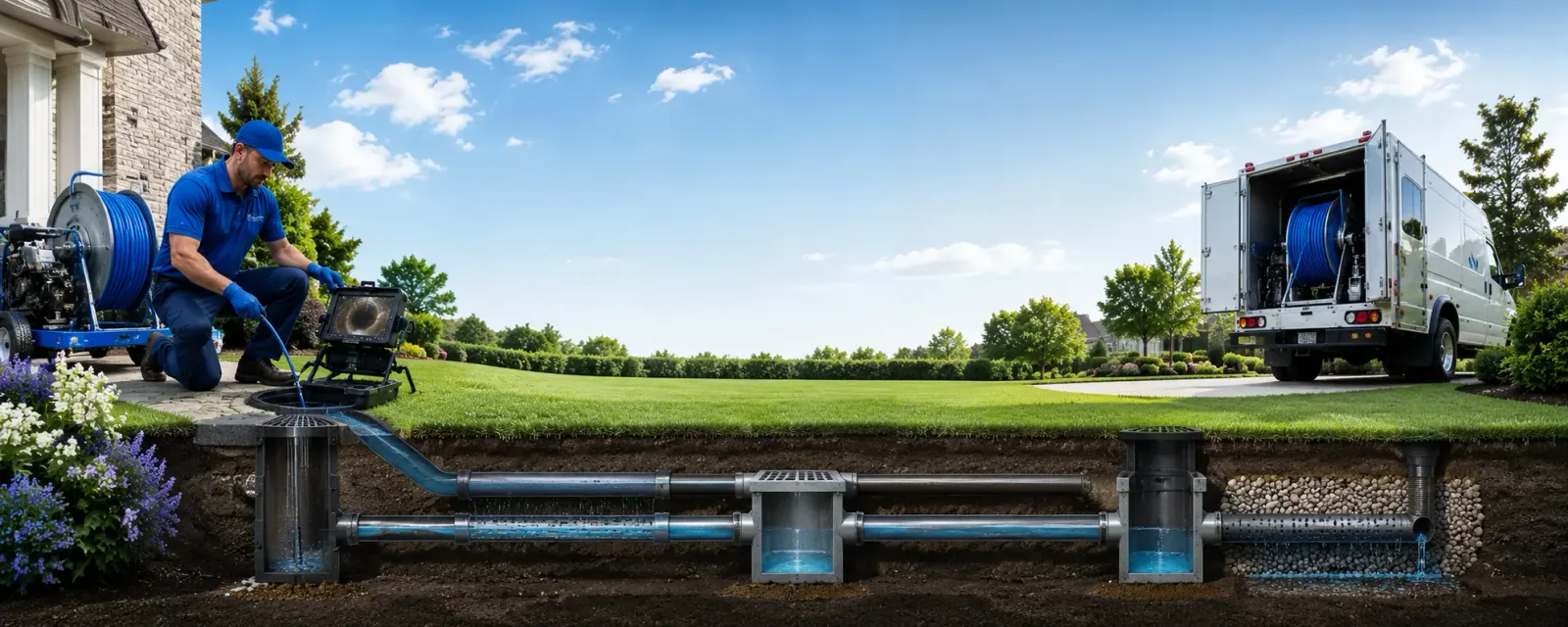 Outdoor drain cleaning information for Massapequa Park, NY